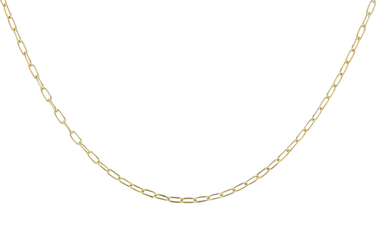 L329-19005: PAPERCLIP SM (16IN, 2.40MM, 14KT, LOBSTER CLASP)