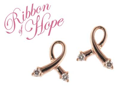 M054-72687: PINK GOLD EARRINGS .07 TW