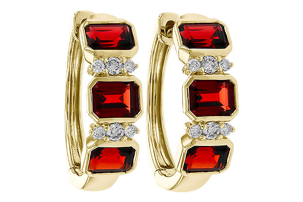 A329-20879: EARRING 1.50 TW GARNET 1.61 TGW