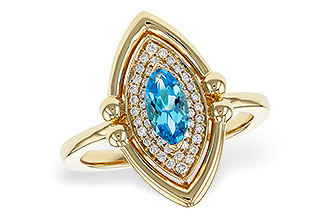 B329-27206: LDS RG .54 BLUE TOPAZ .70 TGW (8x4MM BT)