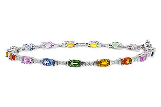 C329-20897: BRACELET 4.76 MULTI-COLOR SAPPH 5.08 TGW (7")