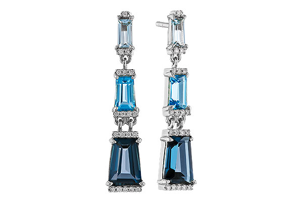 D329-22669: EARRINGS 2.55 BLUE TOPAZ 2.62 TGW
