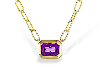 D329-24533: NECKLACE .82 AMETHYST (18")