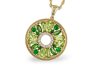 E329-22678: NECKLACE 1.47 SEMI-PREC (PER & GR.GT) 1.52 TGW