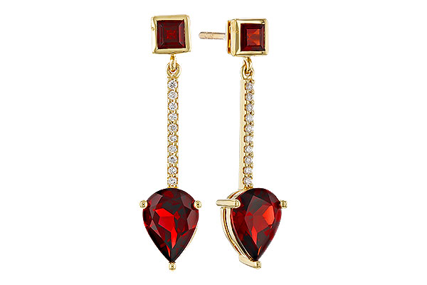 F329-20833: EARRINGS 2.70 TW GARNET 2.77 TGW