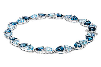 F329-20878: BRACELET 12.20 BLUE TOPAZ 12.50 TGW (7")