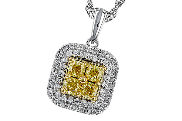 F329-22669: NECK .52 FANCY YELLOW DIAMONDS .72 TW