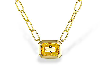 F329-24524: NECKLACE .86 CITRINE (18")