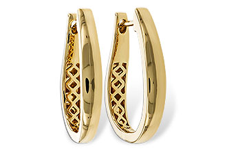 F329-24533: GOLD EARRINGS (22MM)