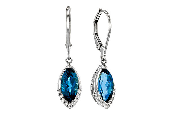 H329-26360: EARR 2.42 TW LONDON BLUE TOPAZ 2.50 TGW (9x5MM MQ)