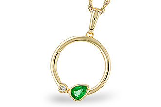 K329-20887: NECKLACE .20 EMERALD .22 TGW