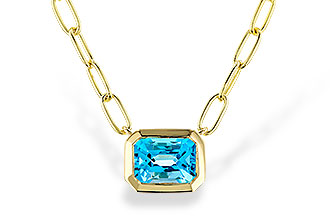 L329-24532: NECKLACE 1.20 SWISS BLUE TOPAZ (18")