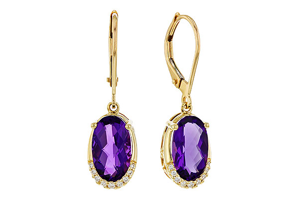 L329-26360: EARRINGS 2.70 TW AMETHYST 2.78 TGW (10x6MM OV)